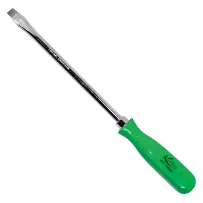 8 In. Slotted Screwdriver With Green Square Handle